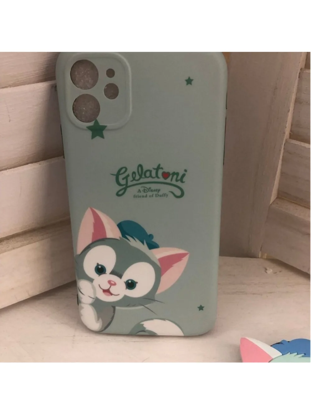 Pro Max Case Gelatoni Duffy Friend 3D Pop Socket Min Green